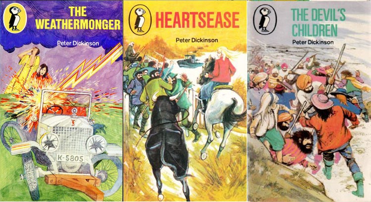 Covers of Peter Dickinson's Changes trilogy